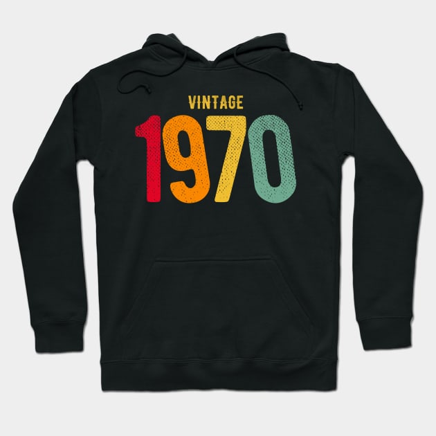 Retro Vintage 1970 birthday design Hoodie by PlusAdore